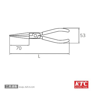 KTC SCP-171LL 直型ロングスナップリングプライヤ穴用の画像