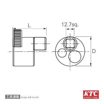 KTC BSR30 (12.7SQ)スタッドリムーバーの画像