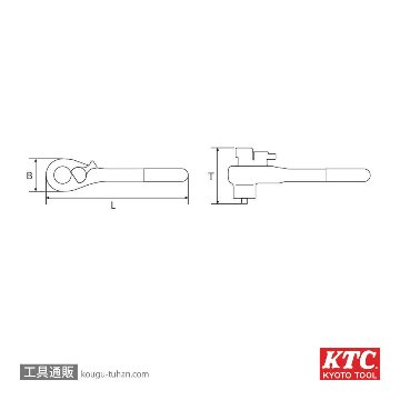 KTC ZBR2 (6.3SQ)絶縁ラチェットハンドルの画像