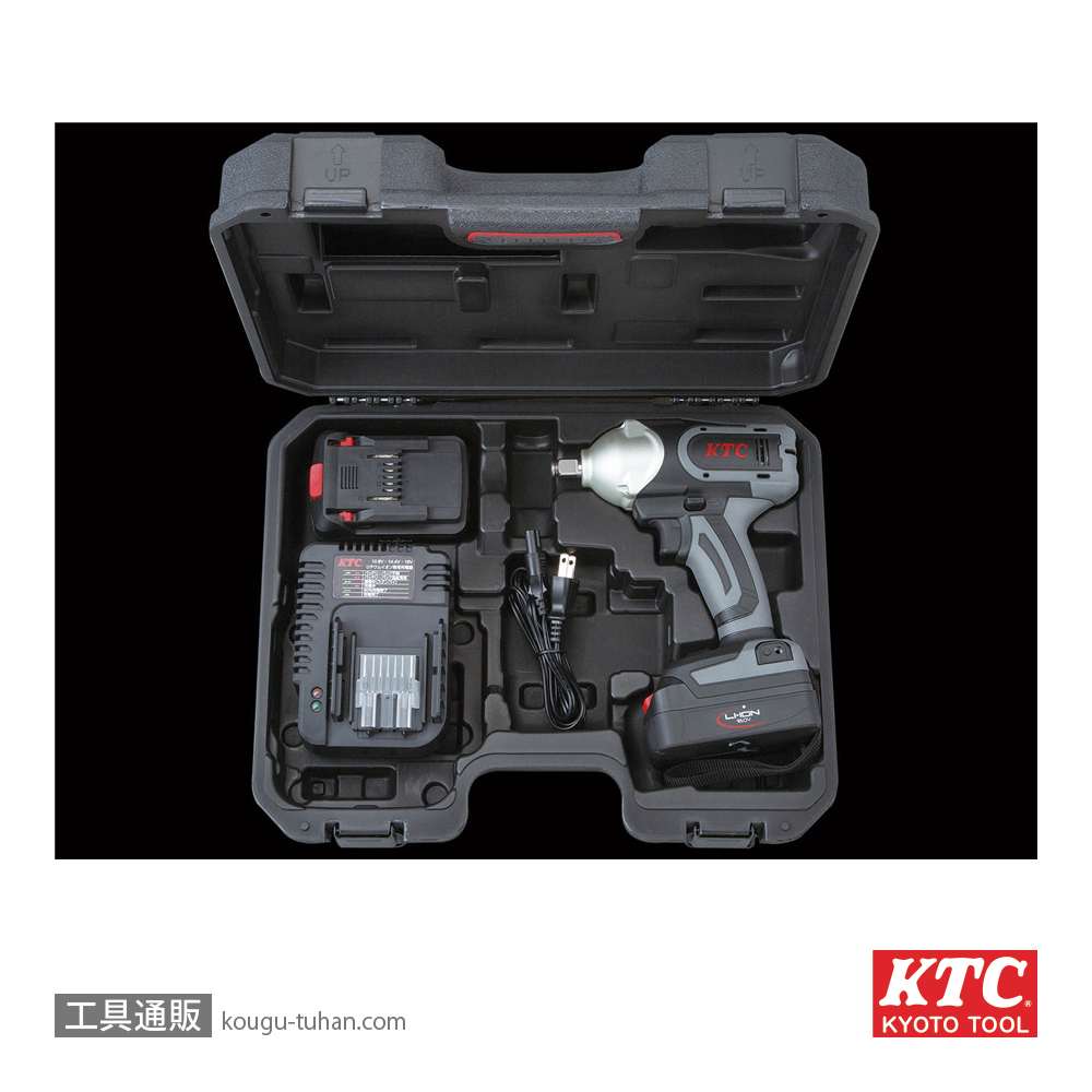KTC JTAE411A 12.7Sコードレストルクリミットインパクトレンチセットの画像