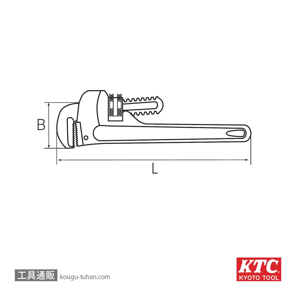 KTC APWA-600 アルミ合金製パイプレンチの画像