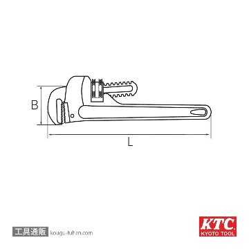 KTC APWA-600 アルミ合金製パイプレンチの画像