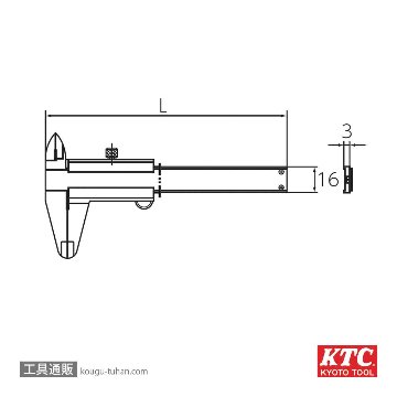 KTC GMN-30 ノギス (0-300MM)の画像