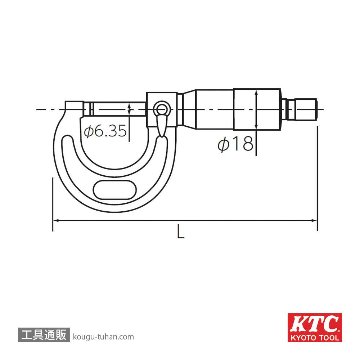 KTC GMM-075 外側マイクロメーター (50-75MM)の画像