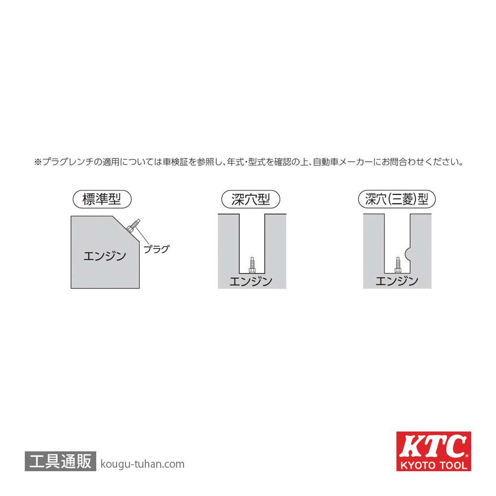 KTC B3P-16LL (9.5SQ)スーパーロングプラグレンチの画像