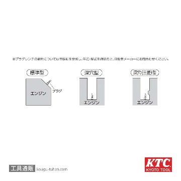 KTC B3P-16LL (9.5SQ)スーパーロングプラグレンチの画像
