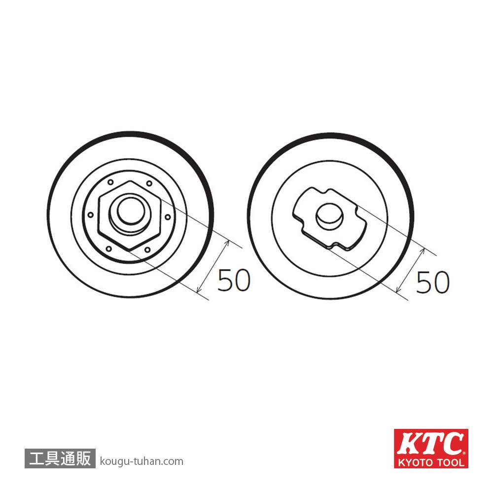 KTC AE703A ホンダライフ用クランクプーリーホールドレンチの画像