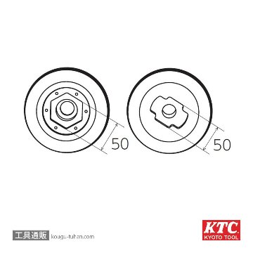 KTC AE703A ホンダライフ用クランクプーリーホールドレンチの画像