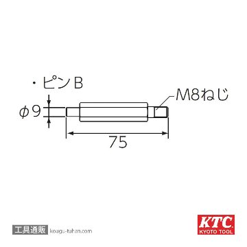 KTC AS352-3 AS352用ピンB (2本入)の画像
