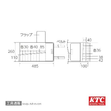 KTC MCKB-B ツールバッグ(黒)の画像