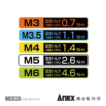 ANEX ATA-S1 電気工事用トルクアダプターセットの画像