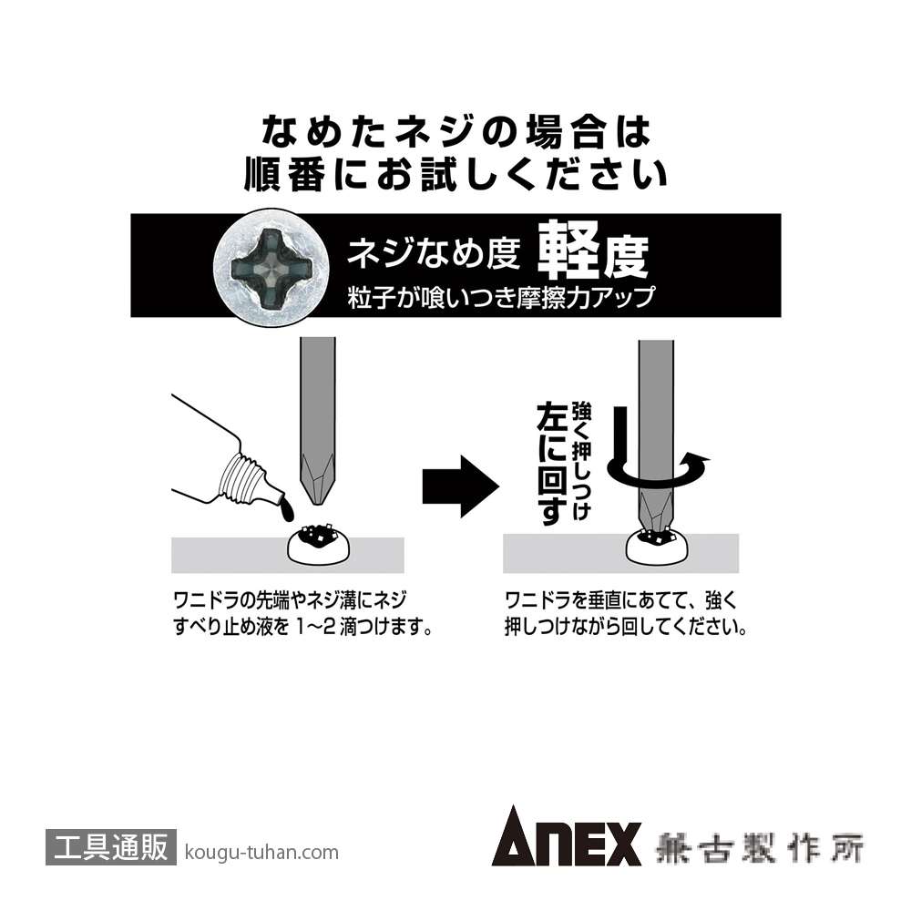 ANEX NO.3980-S1 ビスブレーカードライバー ワニドラセットの画像