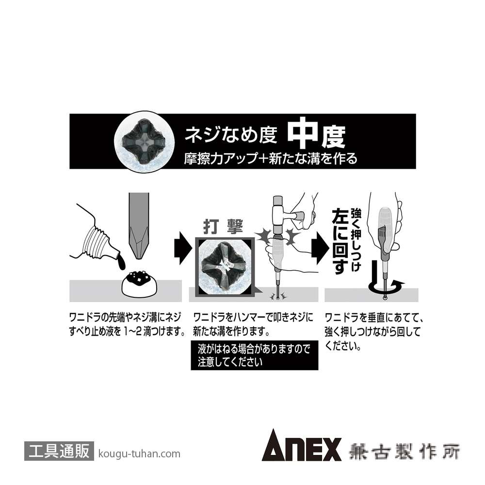 ANEX NO.3980-S1 ビスブレーカードライバー ワニドラセットの画像