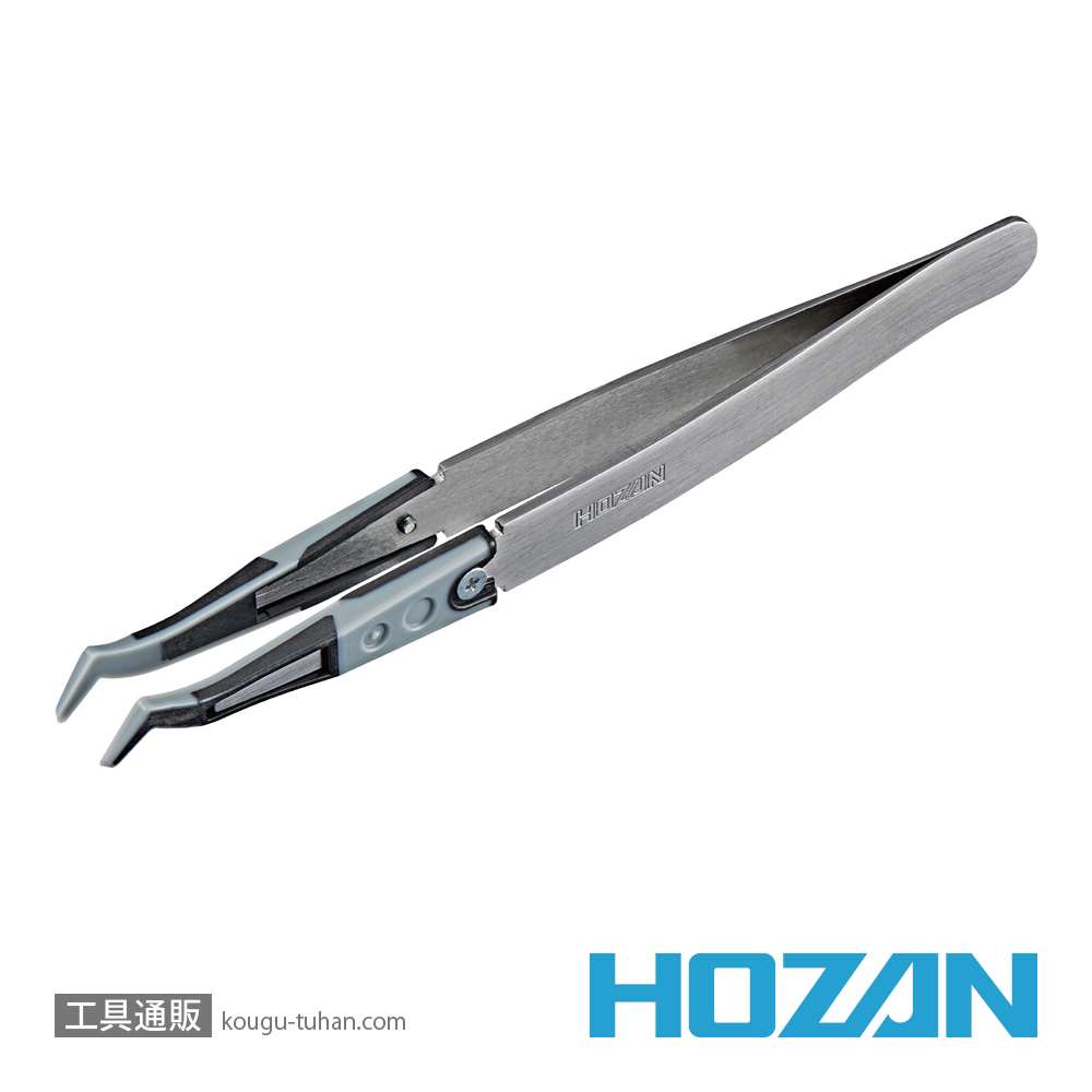 HOZAN P-642-J ESDソフトチップピンセットの画像