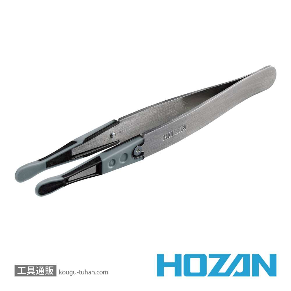 HOZAN P-645-J ESDソフトチップピンセットの画像