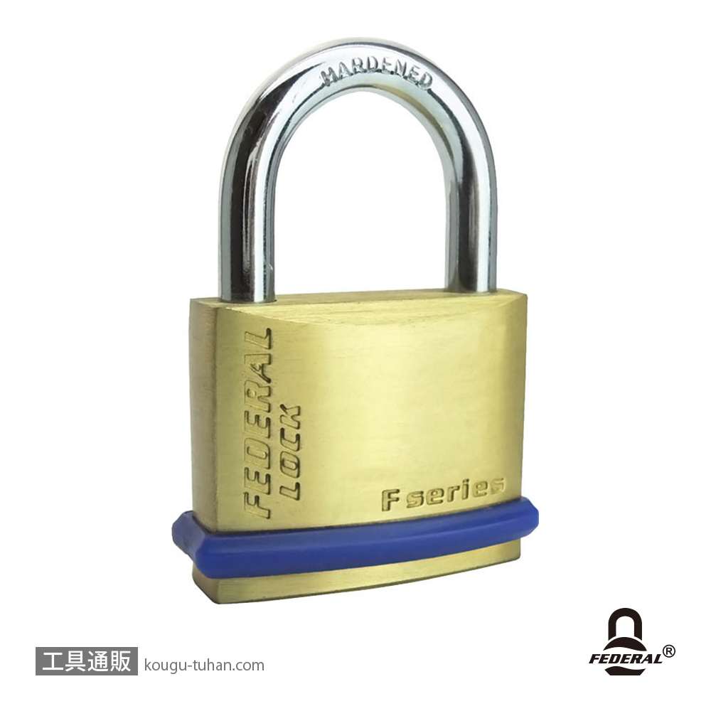 FEDERAL LOCK F40-P 南京錠 PEリング付40mmの画像