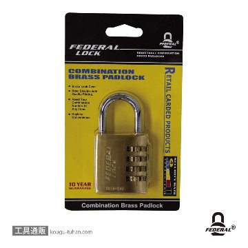 FEDERAL LOCK RB40-P ダイヤル式南京錠 40mmの画像