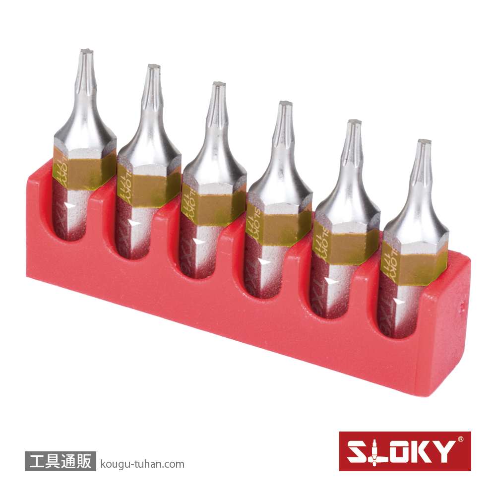 SLOKY BIT25-TX09 6本組ヘクスローブショートビットTX09の画像