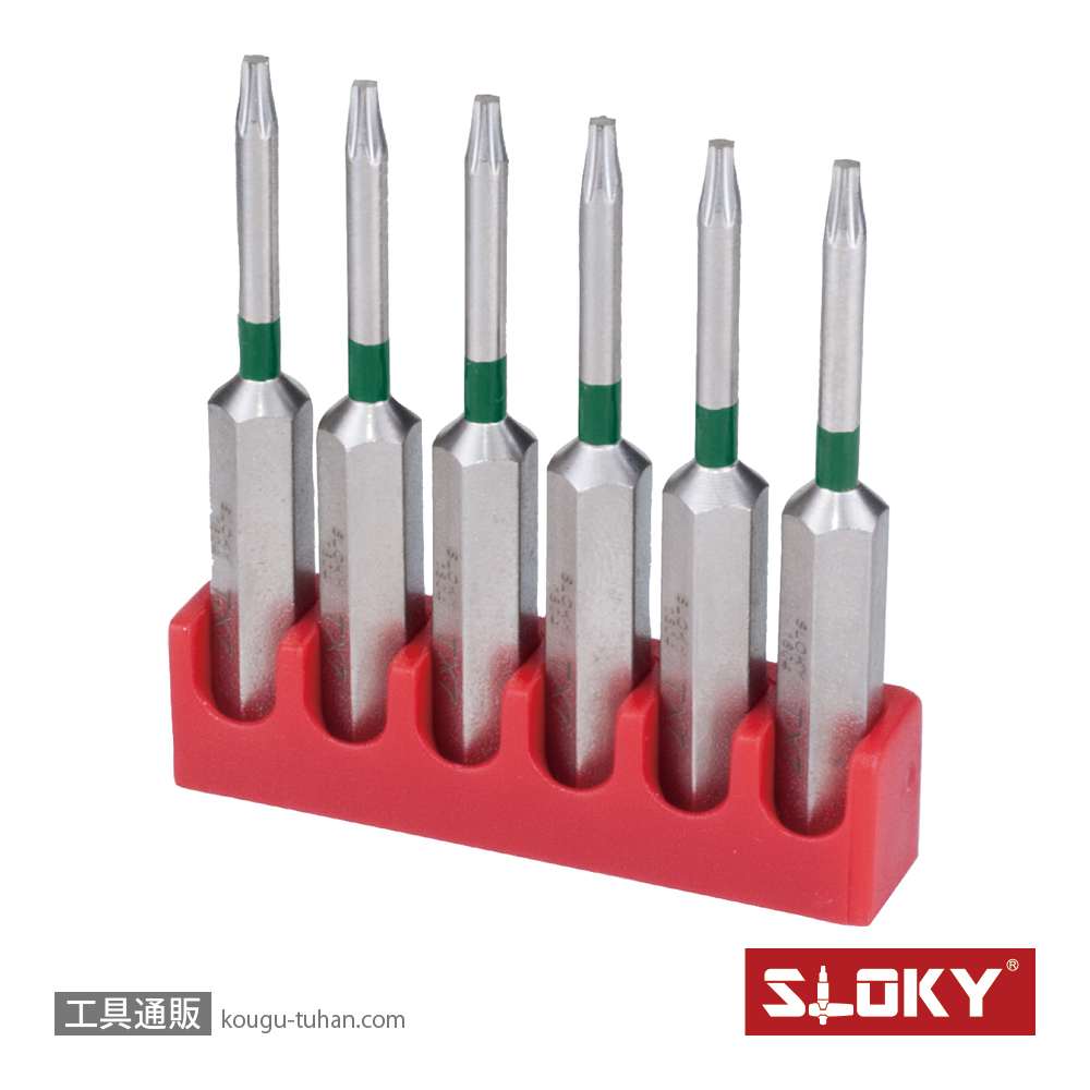 SLOKY BIT50-TX08 6本組ヘクスローブロングビットTX08の画像
