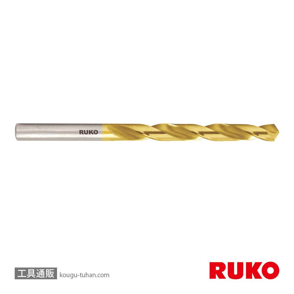 RUKO 250125T TiNコート ストレートシャンクドリル HSS 12.5MM【5点セット】の画像