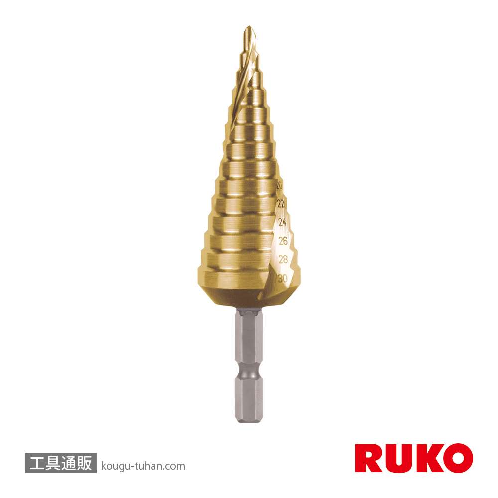 RUKO 101052TH ステップドリル TIN 4-30MMの画像