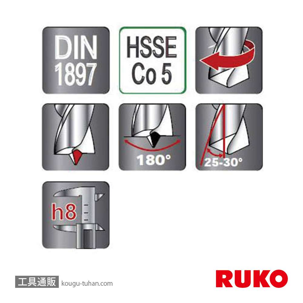 RUKO 101114 スポットドリル 10.0X88の画像