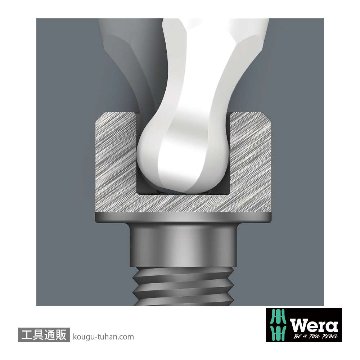 Wera 2052 精密ボールエンド六角ドライバー 3/32インチ 軸長60mmの画像
