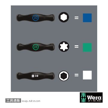 Wera 454 T型六角ドライバー 2.5mm 軸長100mmの画像