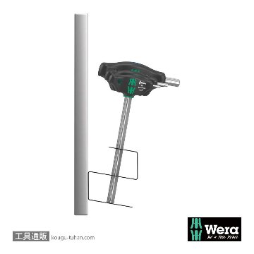 Wera 454/10 HF スタンド付きT型六角ドライバーセット10本組(インチ)の画像