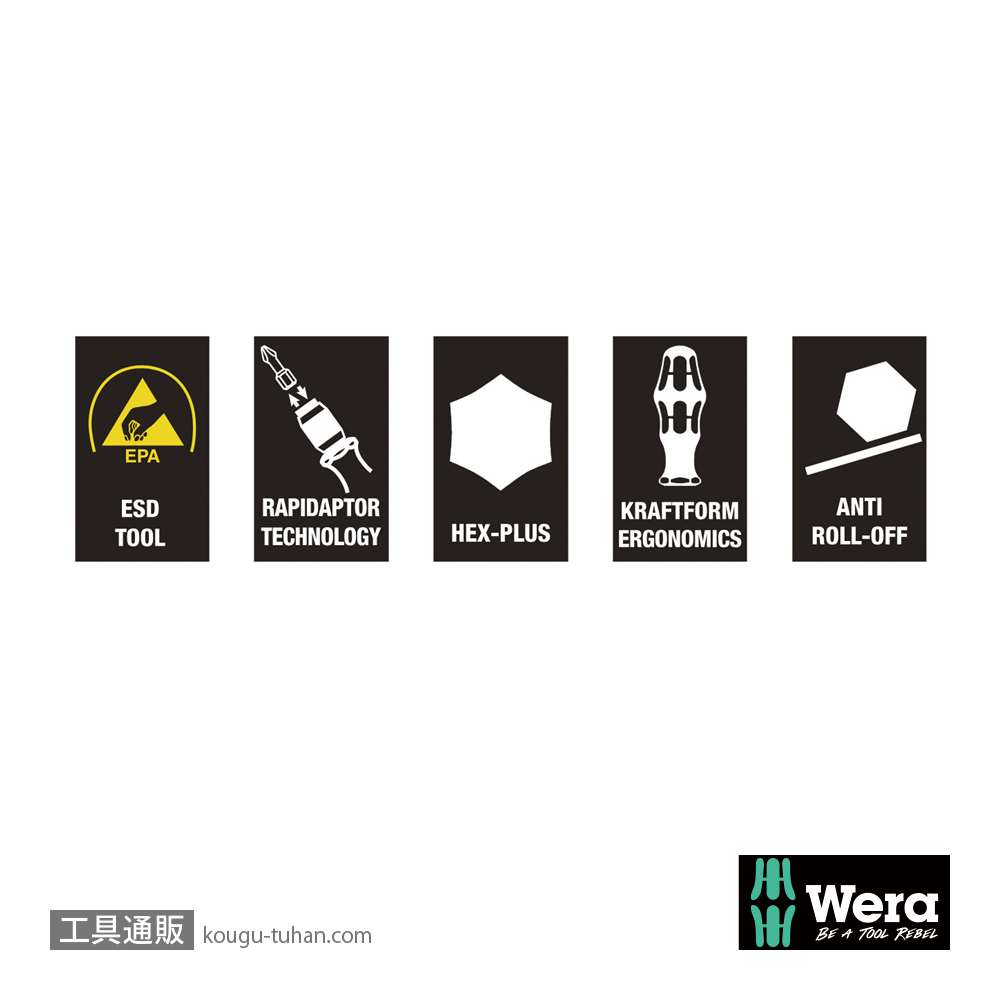 Wera Kompakt 60 ESD差し替え式ドライバーセットの画像