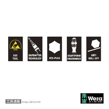 Wera Kompakt 60 ESD差し替え式ドライバーセットの画像