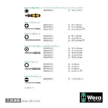 Wera Kompakt 60 ESD差し替え式ドライバーセットの画像