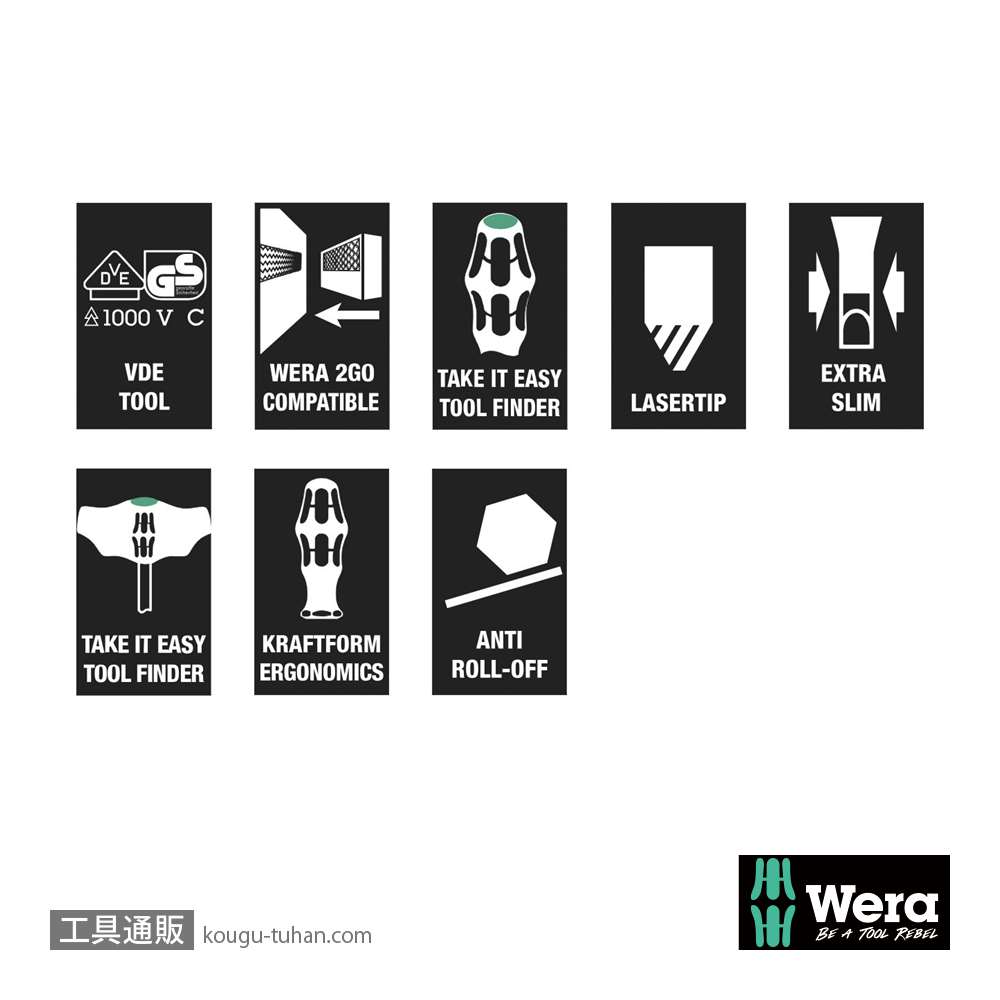 Wera 絶縁クラフトフォーム 2go 100(+,PZ,トルクス,-)の画像