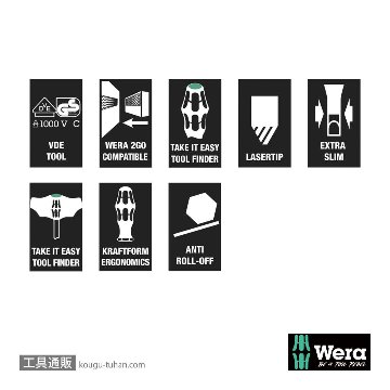 Wera 絶縁クラフトフォーム 2go 100(+,PZ,トルクス,-)の画像