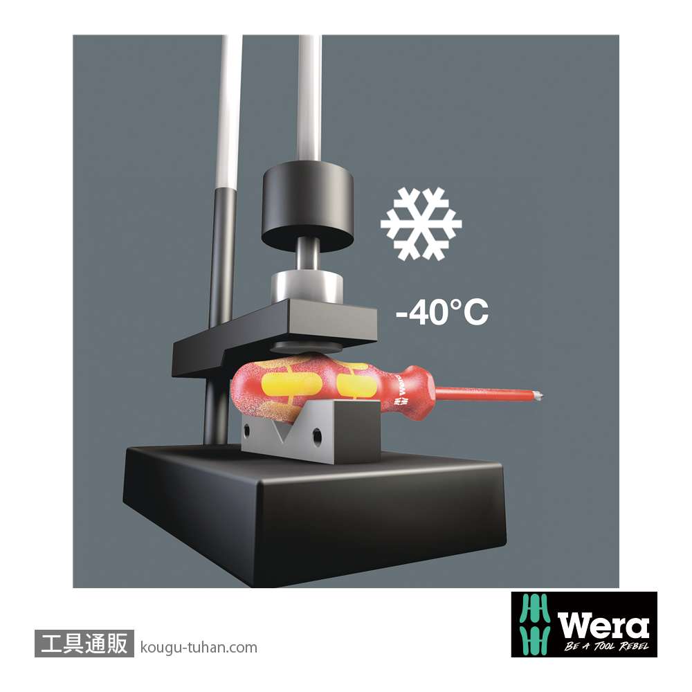Wera 160 i/168 i/7 ラック付き絶縁ドライバーセット6本組(+,-,四角)の画像
