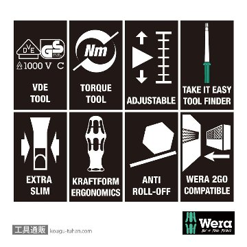Wera Kompakt VDE 15 絶縁トルクドライバーセット14本組(1.2-3.0Nm)の画像