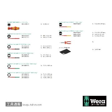 Wera Kompakt VDE 17 絶縁ドライバーセット14本組(絶縁エレクトロプライヤー付き)の画像