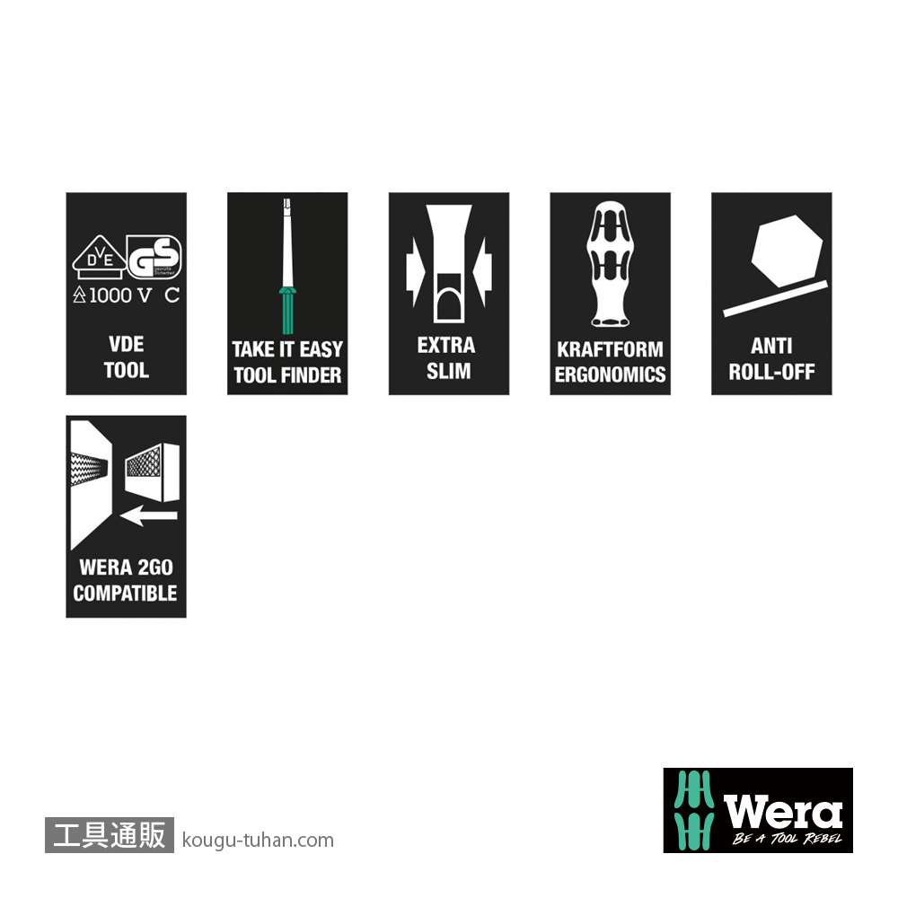 Wera Kompakt VDE 17 絶縁ドライバーセット15本組(+,-,PZ,PZ-,TX)の画像