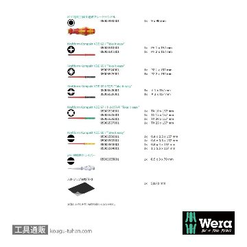 Wera Kompakt VDE 16 絶縁ドライバーセット14本組(検電付き)の画像