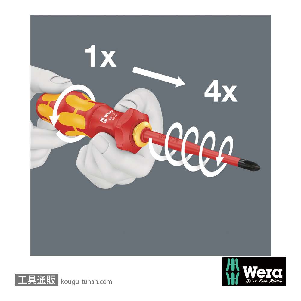 Wera Kompakt Turbo i1 絶縁加速ハンドル付きドライバーセット14本組(四角)の画像