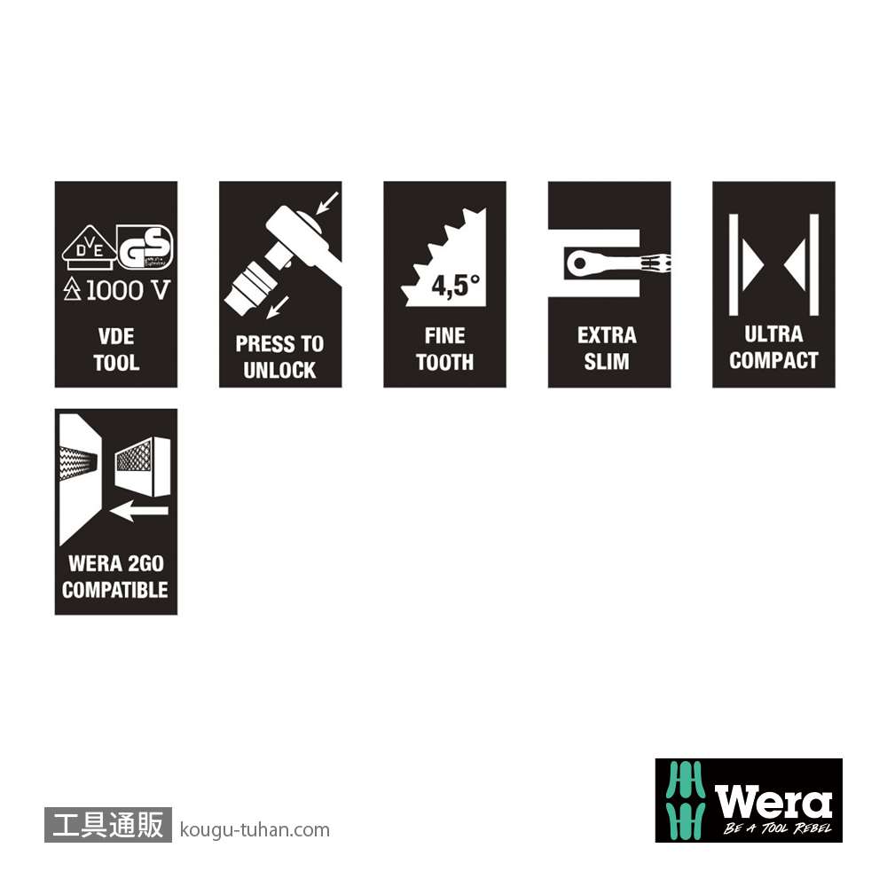 Wera 8100 SB サイクロップ 3/8SQ絶縁ラチェットレンチセットの画像
