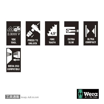 Wera 8100 SB サイクロップ 3/8SQ絶縁ラチェットレンチセットの画像