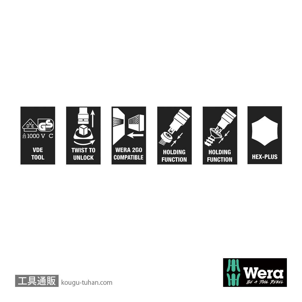 Wera B VDE サイクロップ 3/8SQ絶縁六角,トルクスビットセットの画像