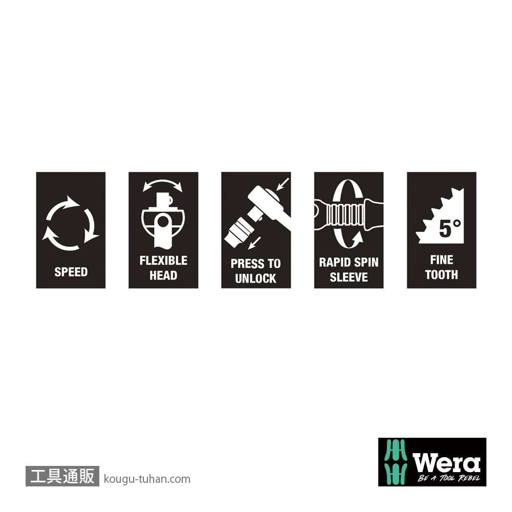 Wera 8000 A サイクロップスピードラチェット1/4SQの画像