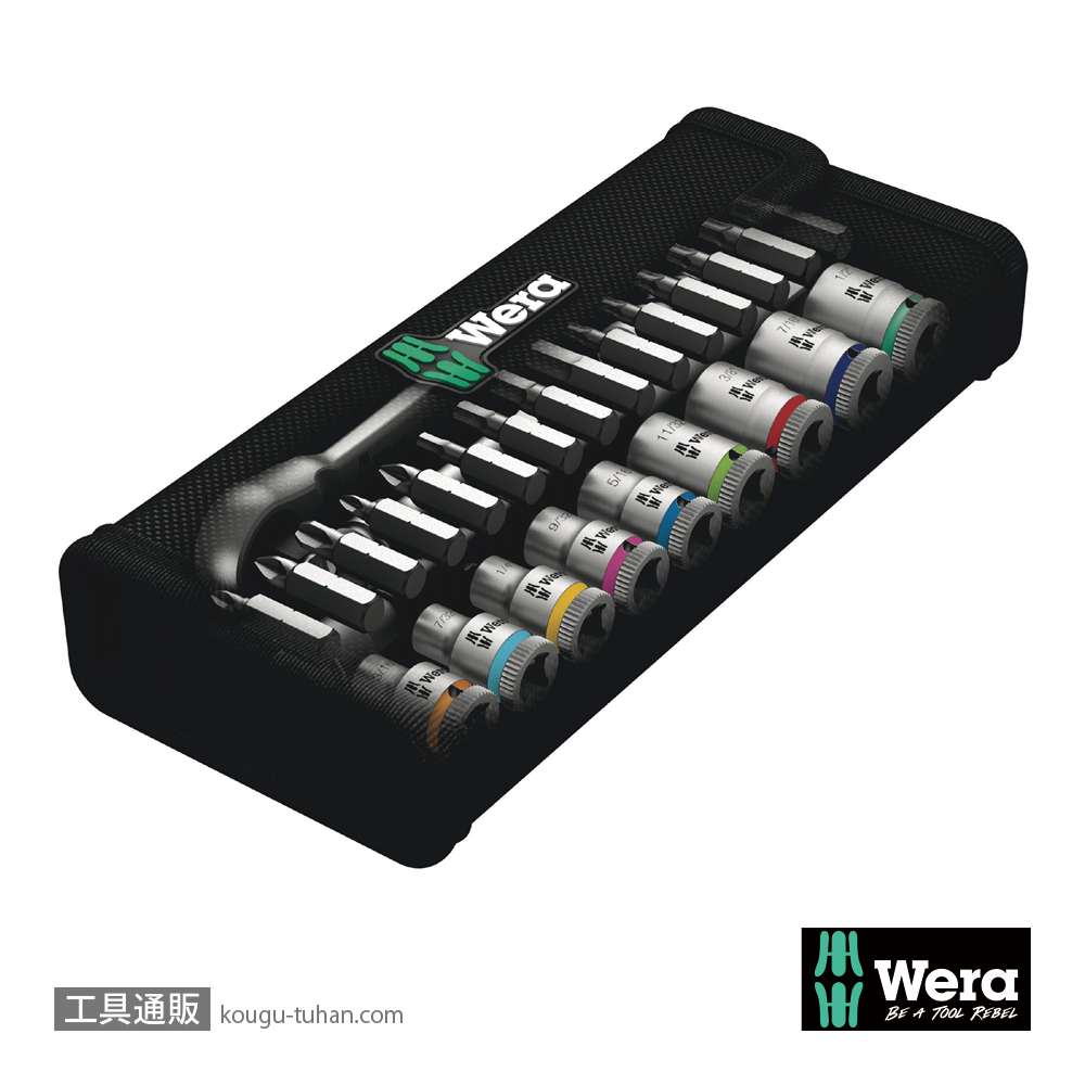 Wera 8100 SA 10 ボタン式サイクロップメタルラチェット1/4SQセットの画像