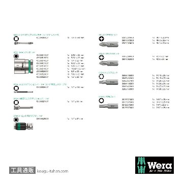 Wera 8100 SA 11 レバー式サイクロップメタルラチェット1/4SQセット(インチ)の画像