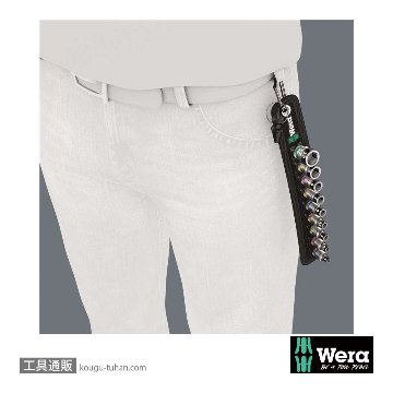 Wera A 1 サイクロップ1/4SQソケットセット(ベルト型ホルダ,ホールド仕様)の画像