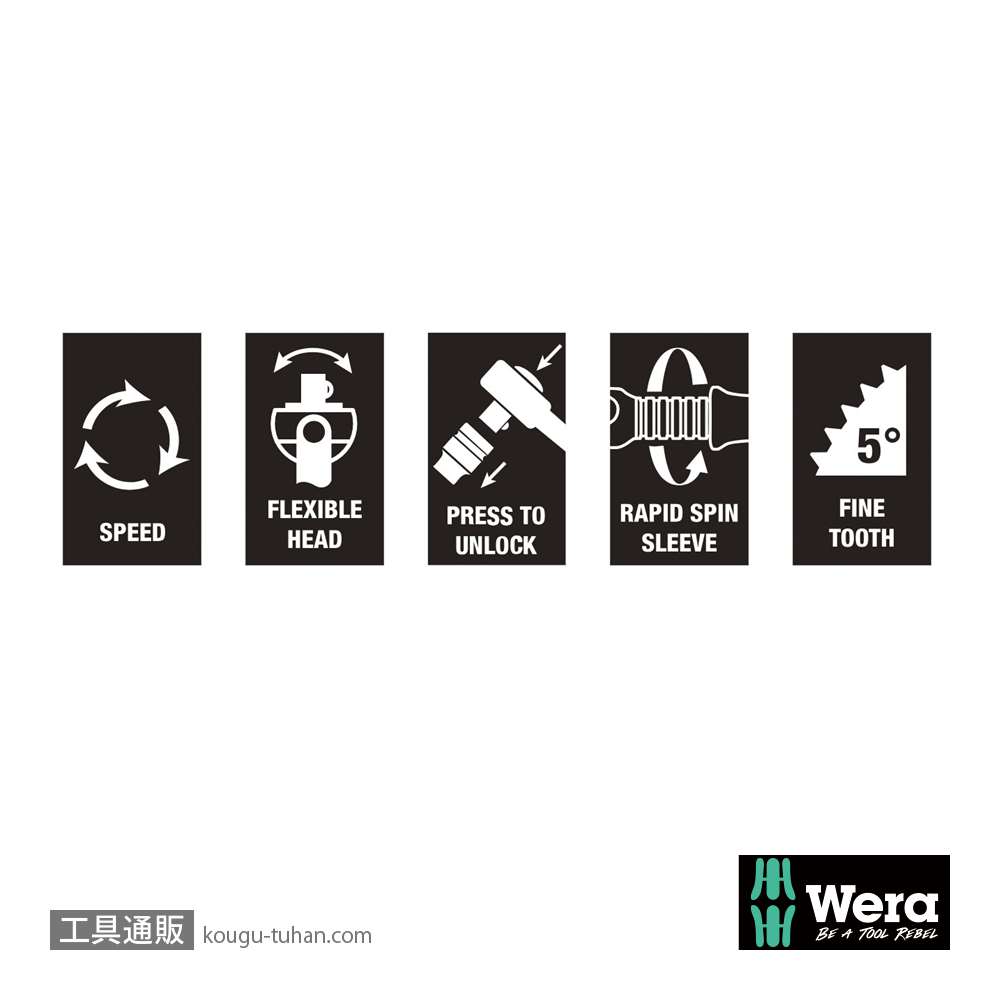 Wera 8000 B サイクロップスピードラチェット3/8SQの画像