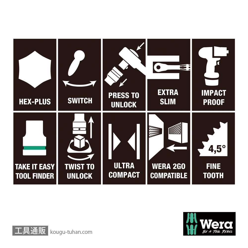 Wera 8100 SB 12 サイクロップ コンフォートラチェット3/8SQセットの画像