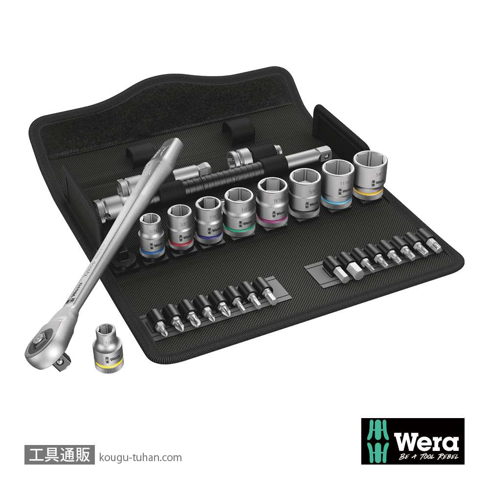 Wera 8100 SB 10 ボタン式サイクロップメタルラチェット3/8SQセットの画像